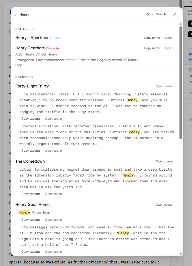 Quick Reference and Glossary in Scriptri